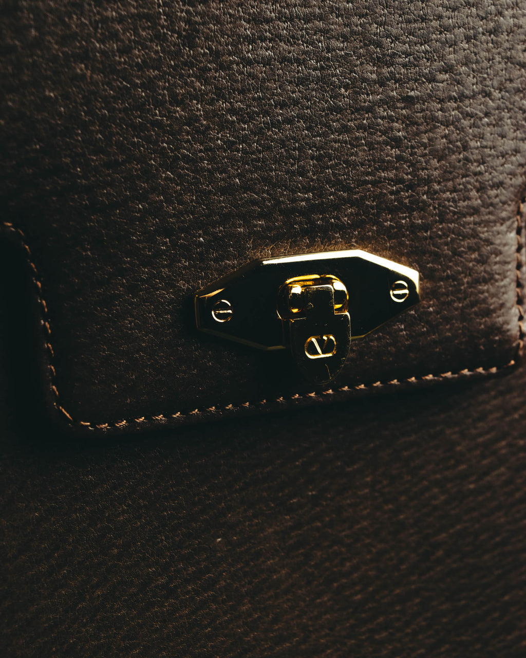 "Valentino Garavani" 80's-90's Classic box leather top-handle handbag