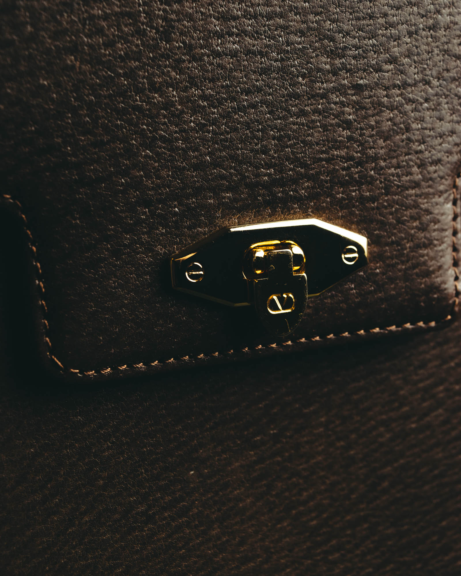 "Valentino Garavani" 80's-90's Classic box leather top-handle handbag
