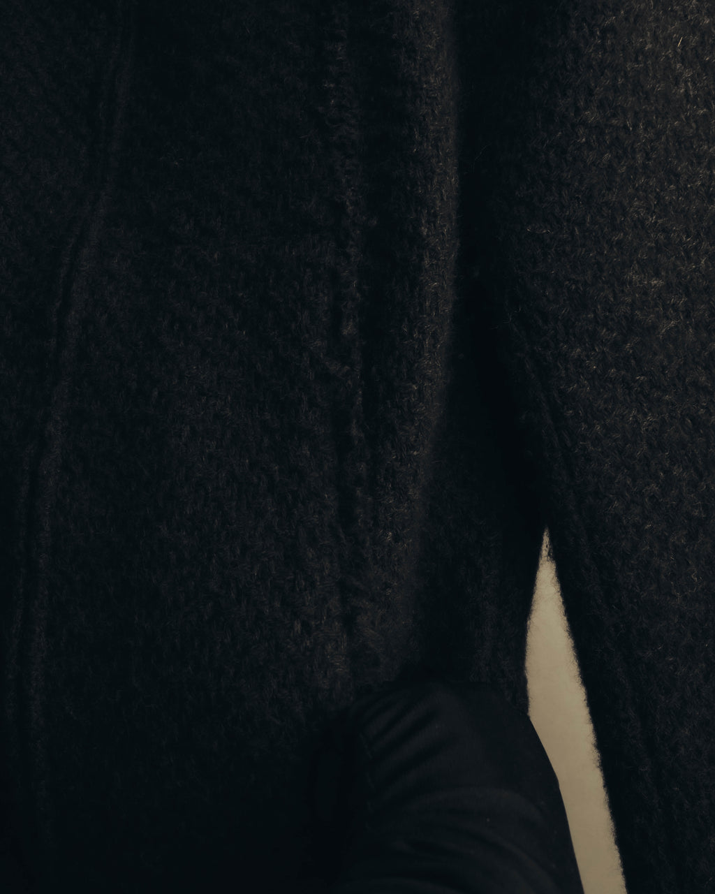 "CHANEL" 04AW Textured wool angora tweed zip jacket