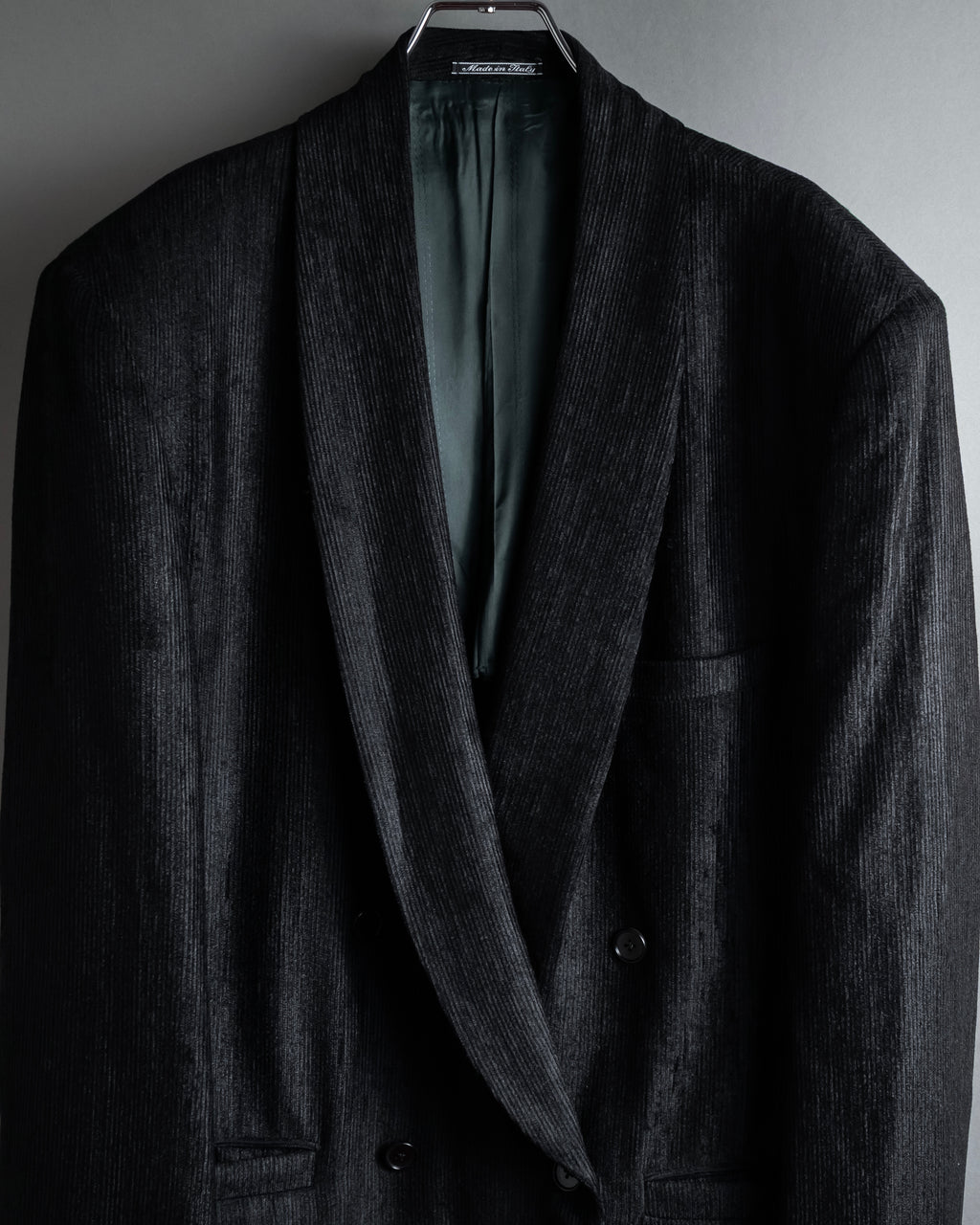 “Gianni Versace” 80’s-90’s Shadowed-texture tailored jacket