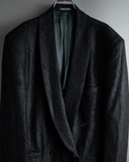 “Gianni Versace” 80’s-90’s Shadowed-texture tailored jacket