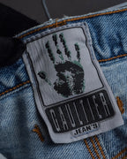 "JEAN PAUL GAULTIER JEANS" Beautiful fade button fly straight denim