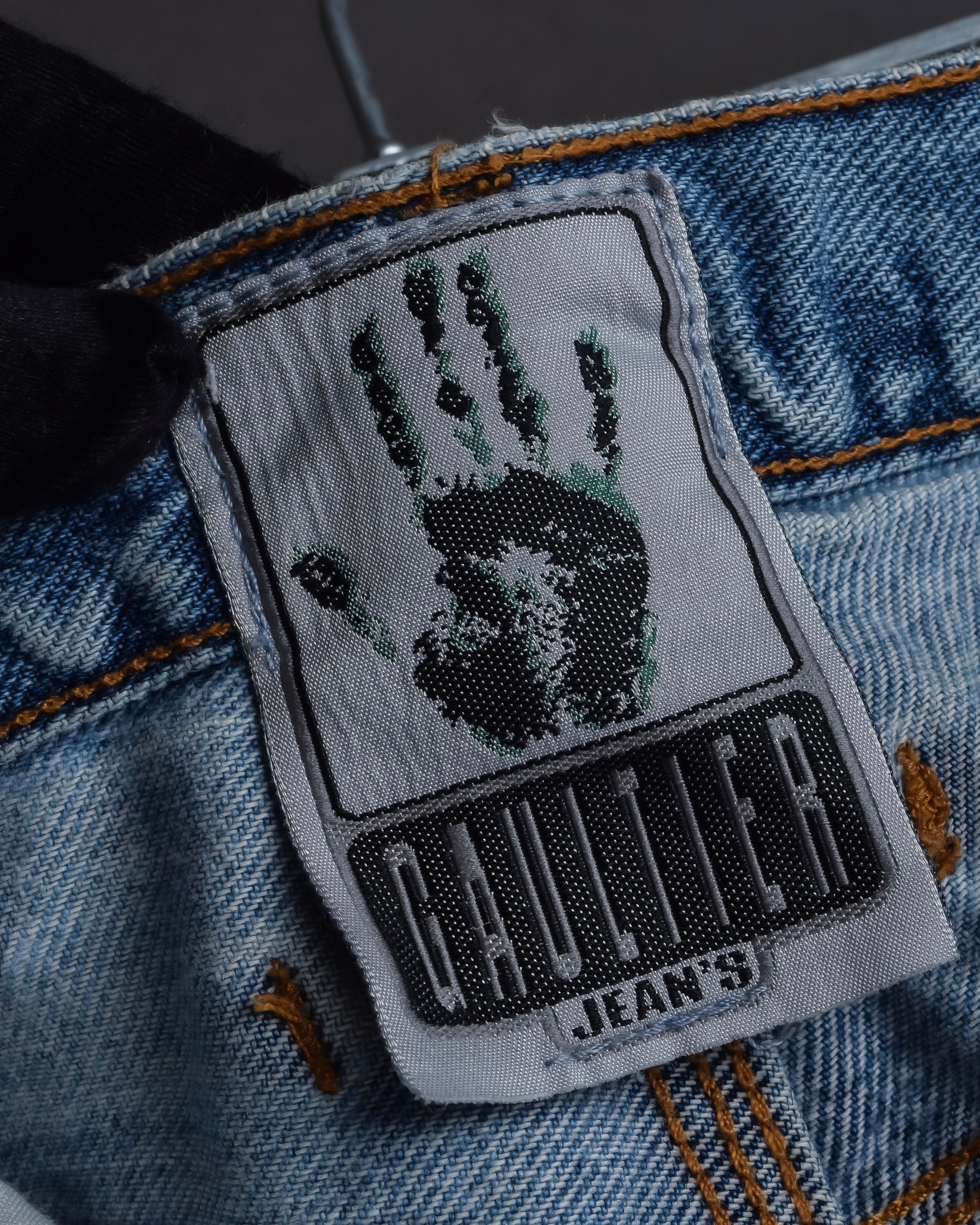 "JEAN PAUL GAULTIER JEANS" Beautiful fade button fly straight denim