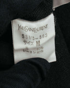 -SPECIAL- “Yves Saint Laurent” 90’s crochet collar pearl button knit pullover