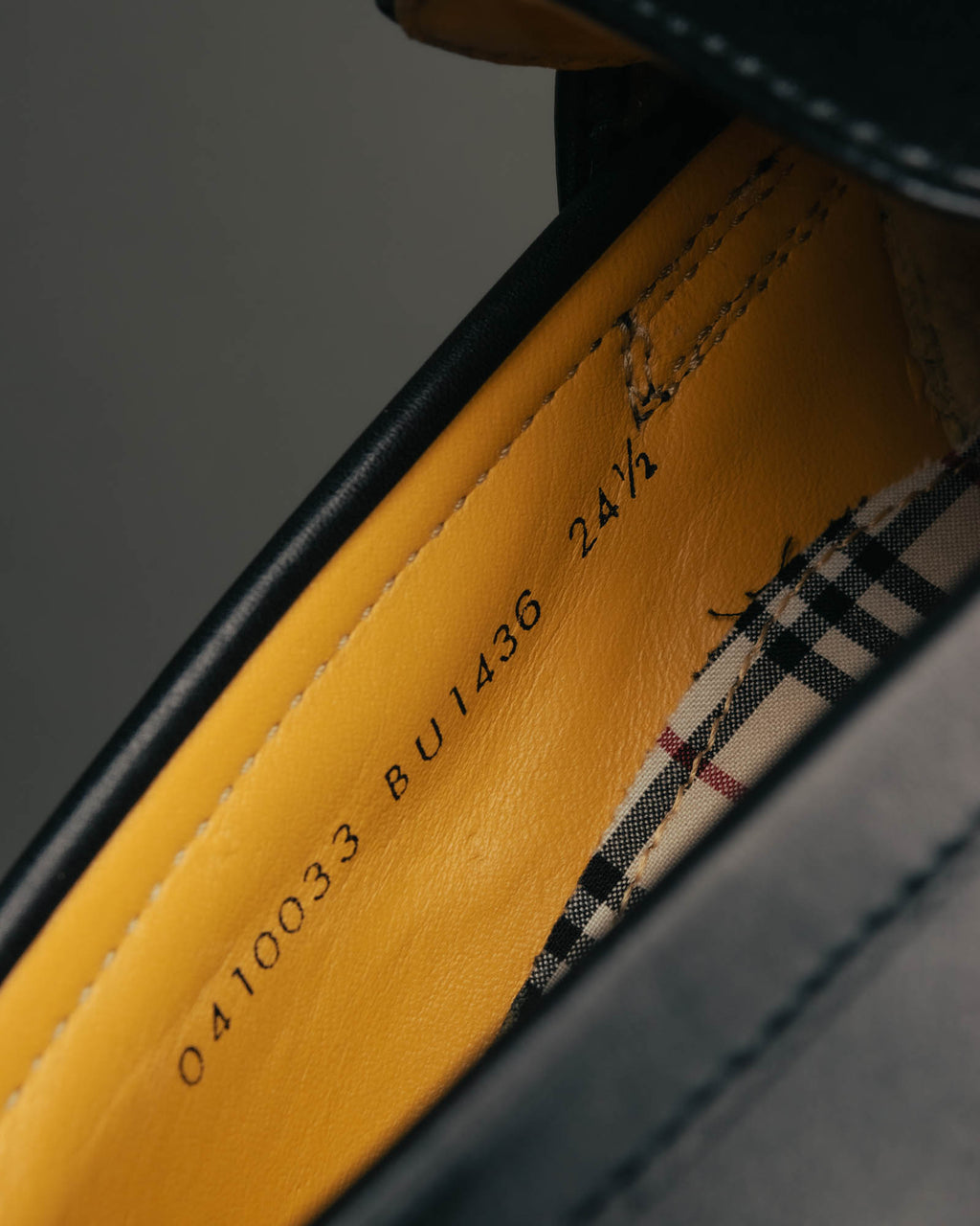 "BURBERRY LONDON" 00's Glossy black leather penny loafers