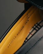 "BURBERRY LONDON" 00's Glossy black leather penny loafers