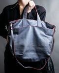 "JIL SANDER navy" bicolor 2way tote bag