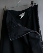 "YOHJI YAMAMOTO" Stitched hemline design flared skirt