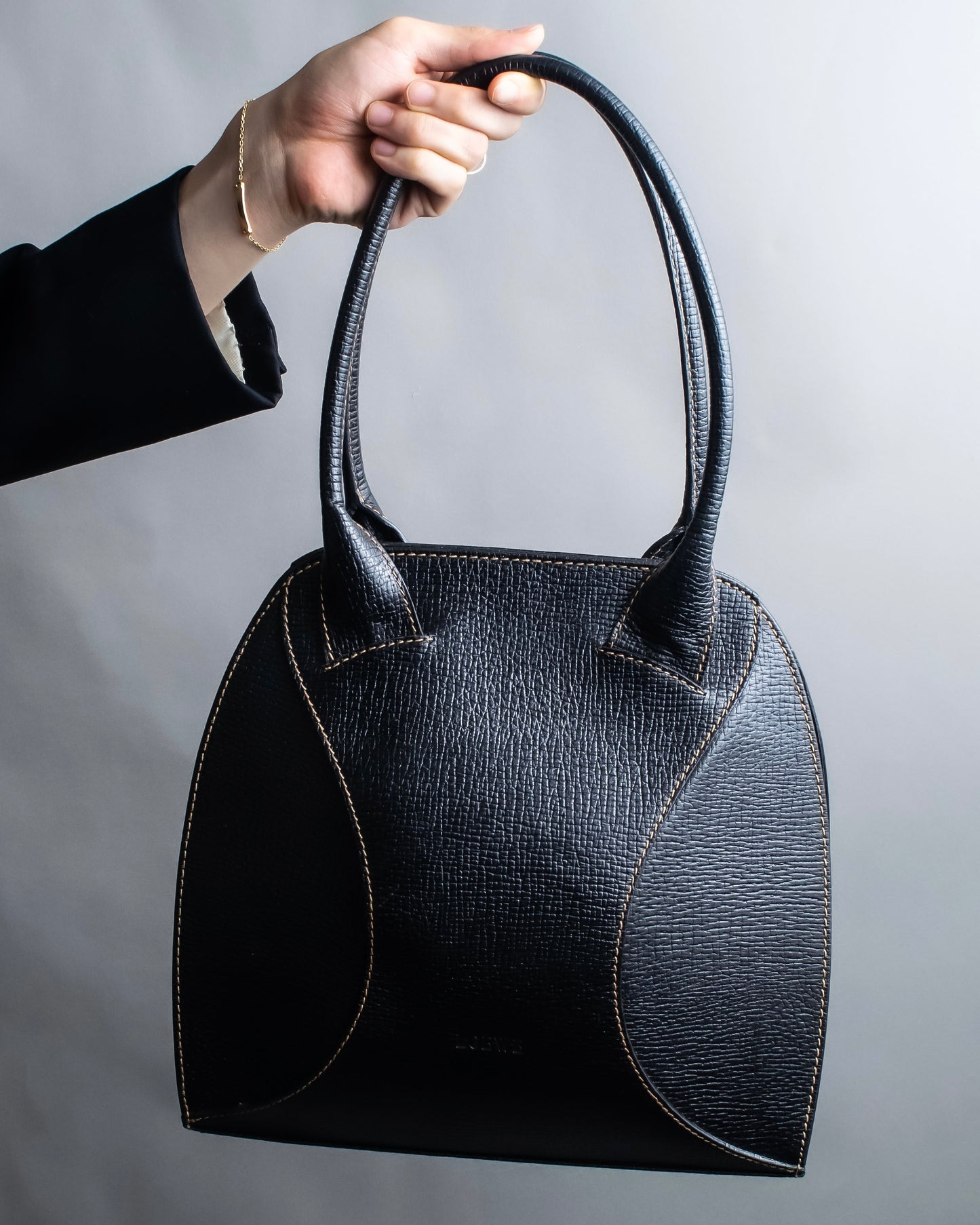 "LOEWE" Textured leather one handle bag