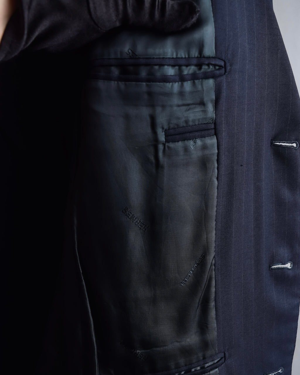 "HERMES" Pinstripe relaxed tailored jacket