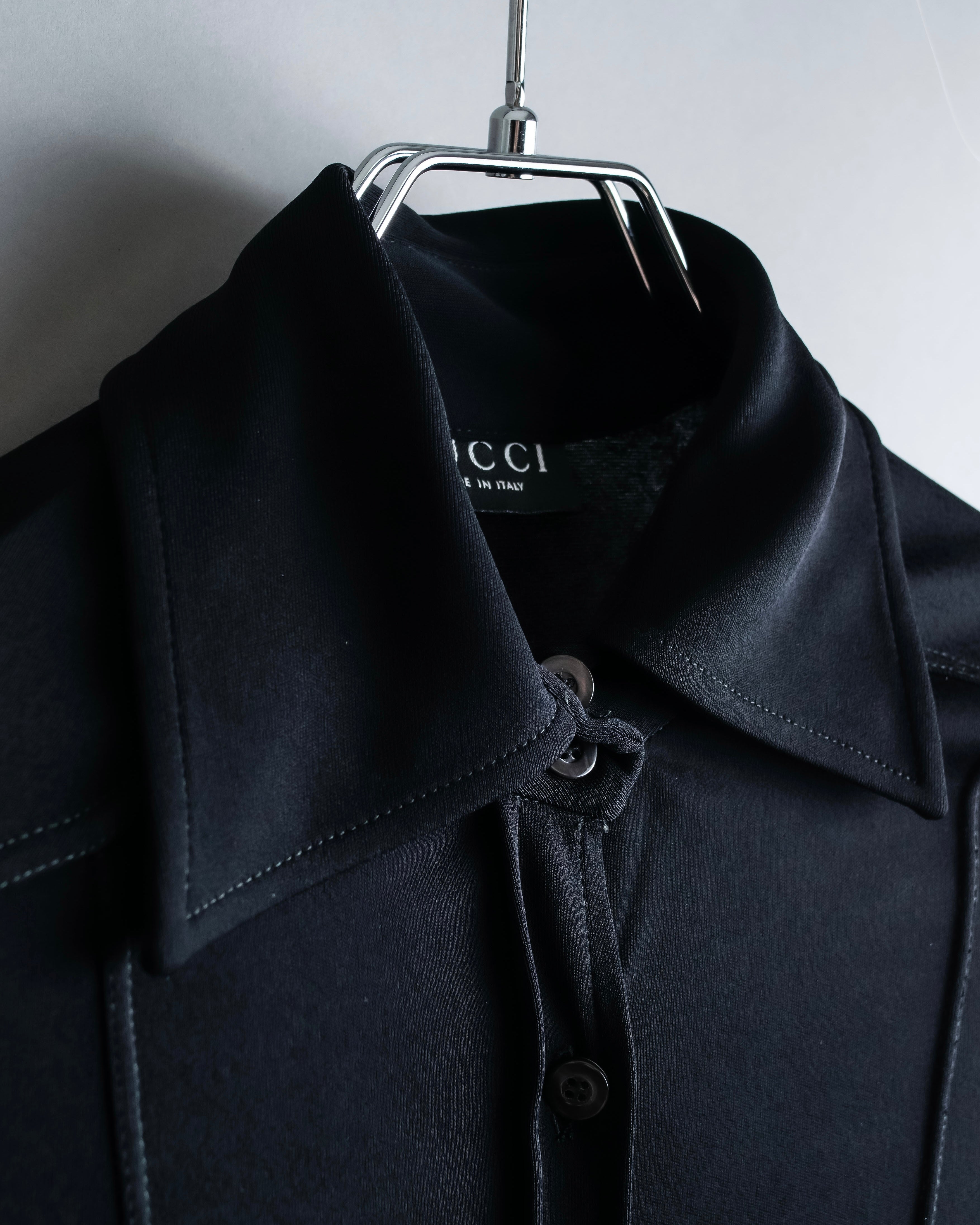 "GUCCI" Drawstring design pintuck long shirt