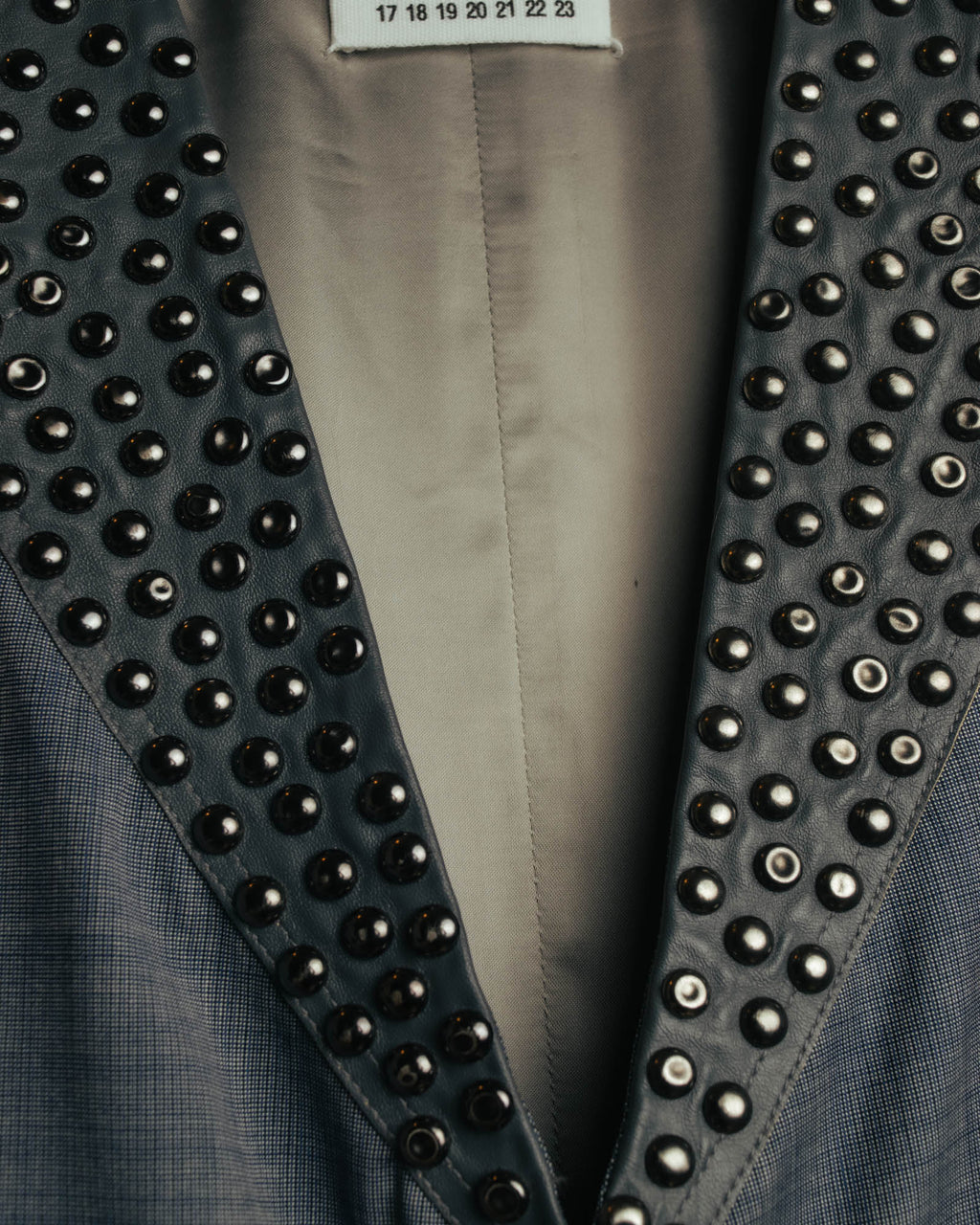 -SPECIAL- “Maison Martin Margiela” 07SS Studded wool leather tailored vest