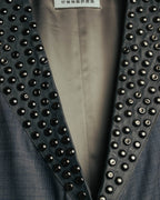 -SPECIAL- “Maison Martin Margiela” 07SS Studded wool leather tailored vest