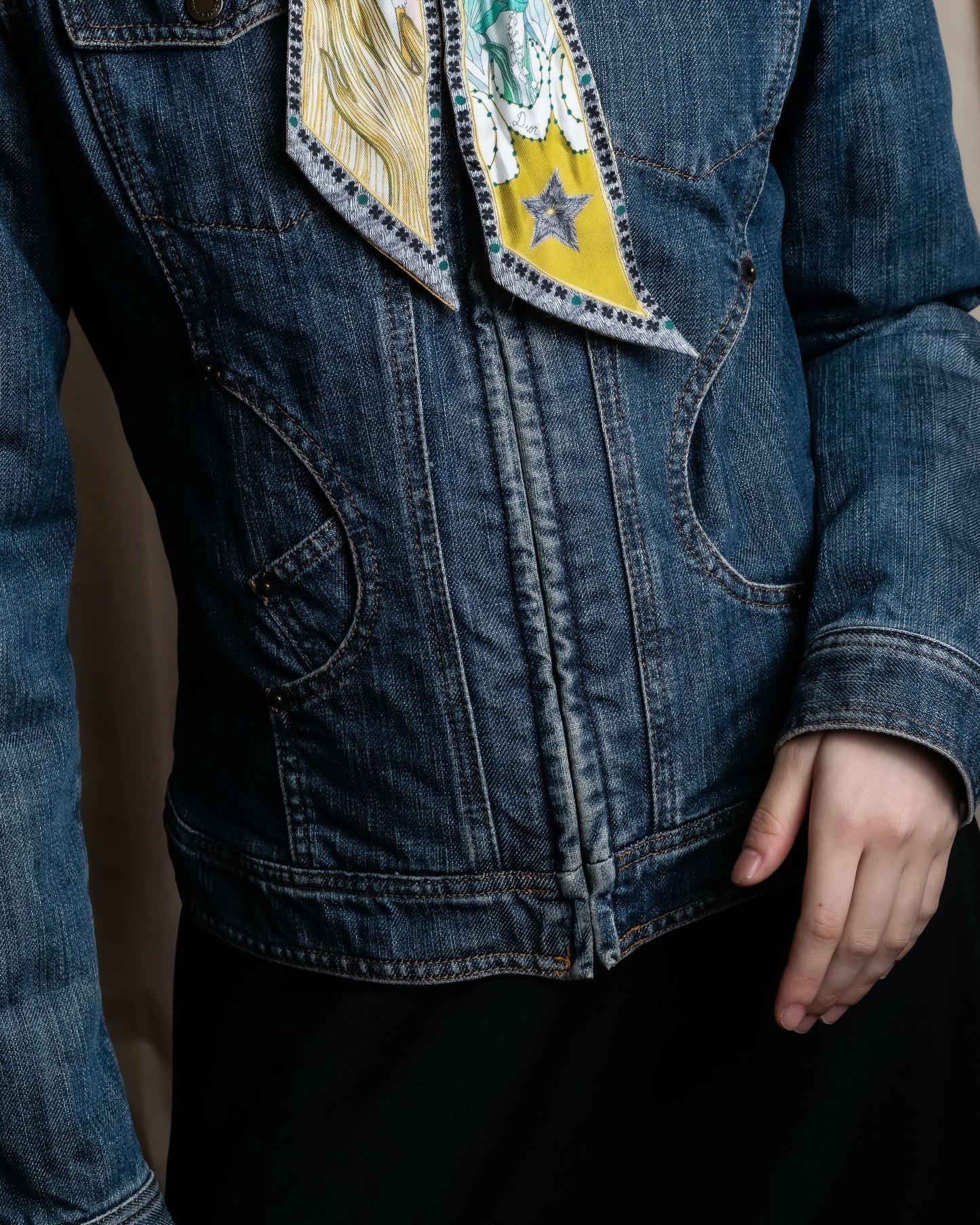 "Dolce & Gabbana" Cutting stitch detail denim jacket