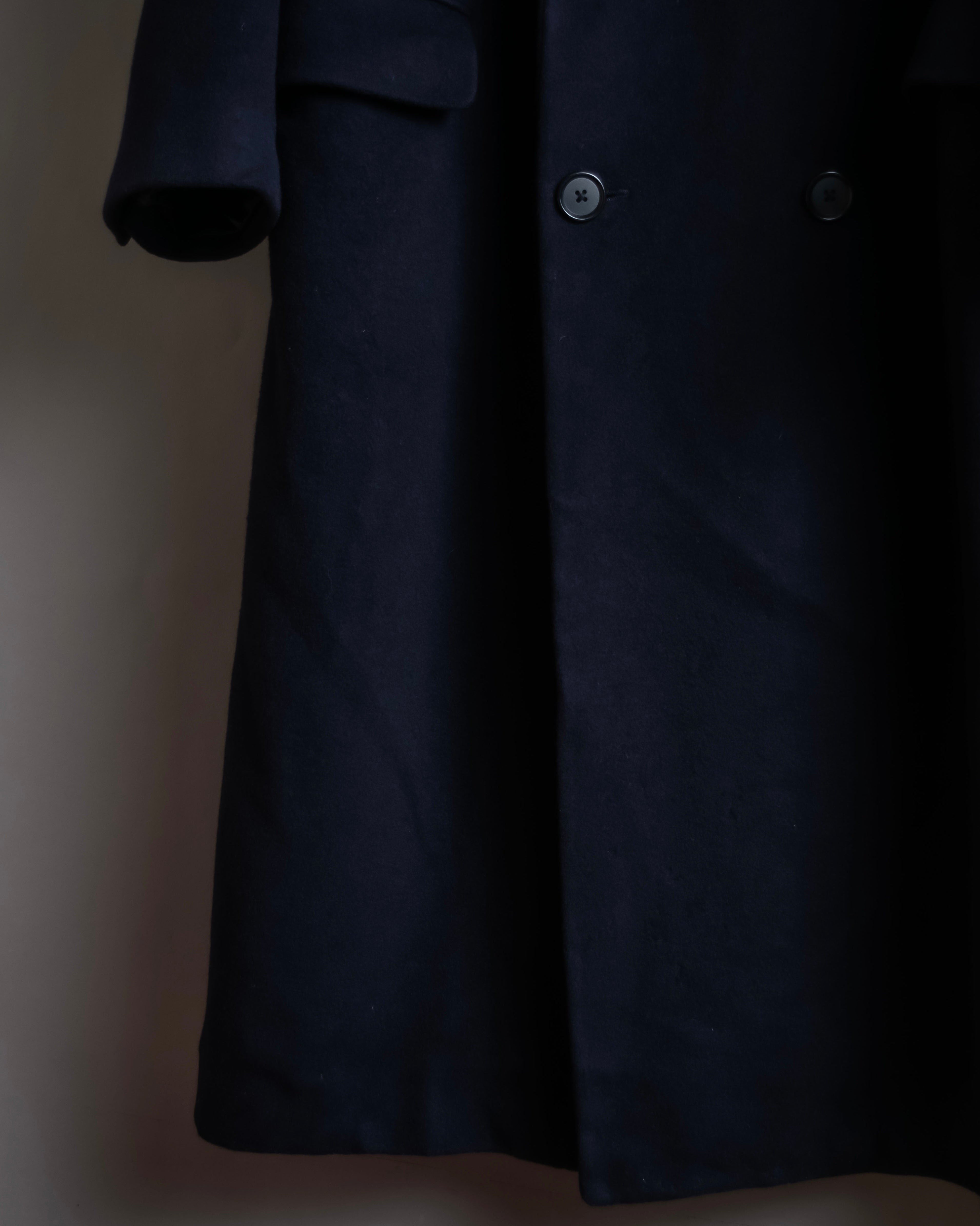 "Polo University Club by Ralph Lauren" Peaked dorapelle double-breasted wool chester coat