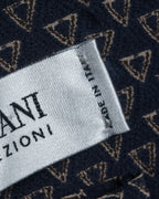 "ARMANI COLLEZIONI" Repeated triangle motif silk neck tie
