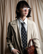 "GIORGIO ARMANI" Paisley pattern silk monotone necktie