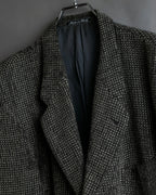 "GIORGIO ARMANI" Greige mix checkered pattern tailored jacket