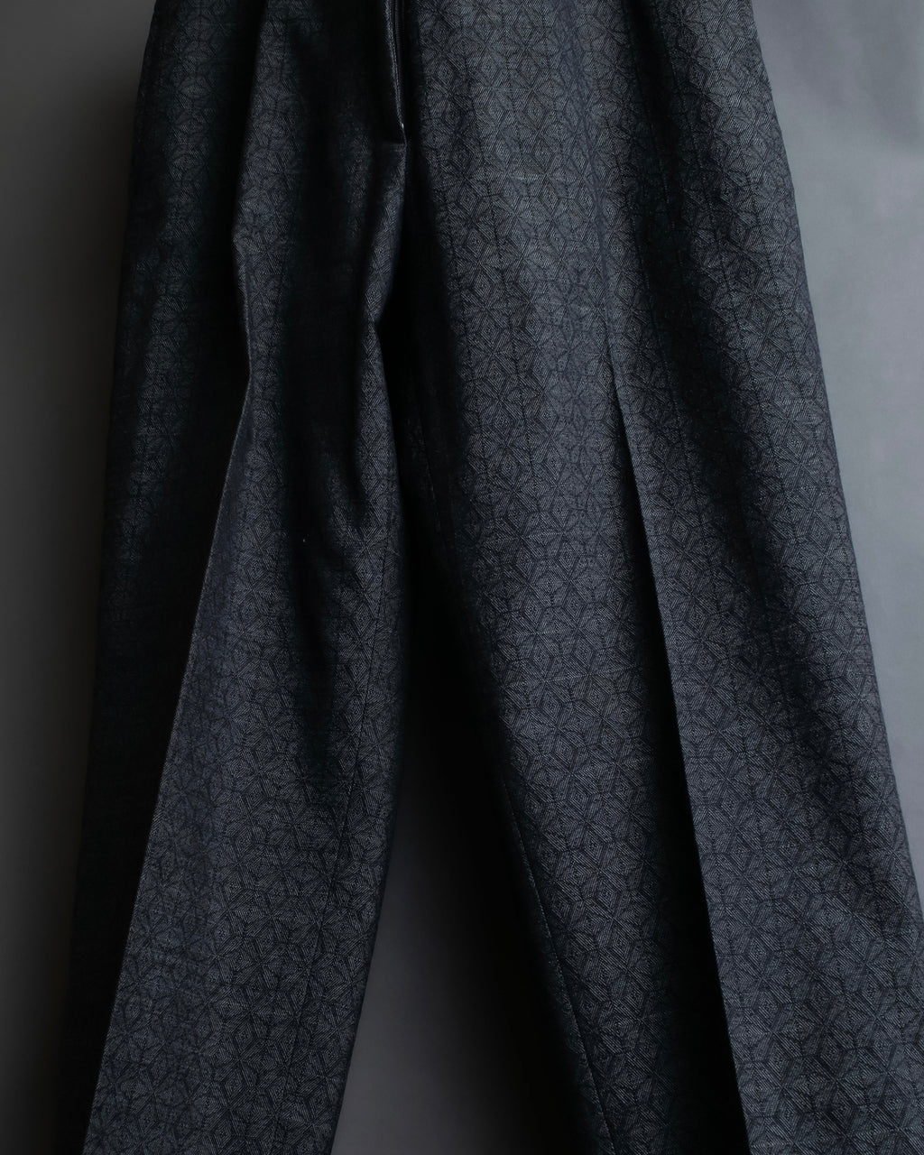 "Maison Martin Margiela" Geometric pattern high waist slim slacks