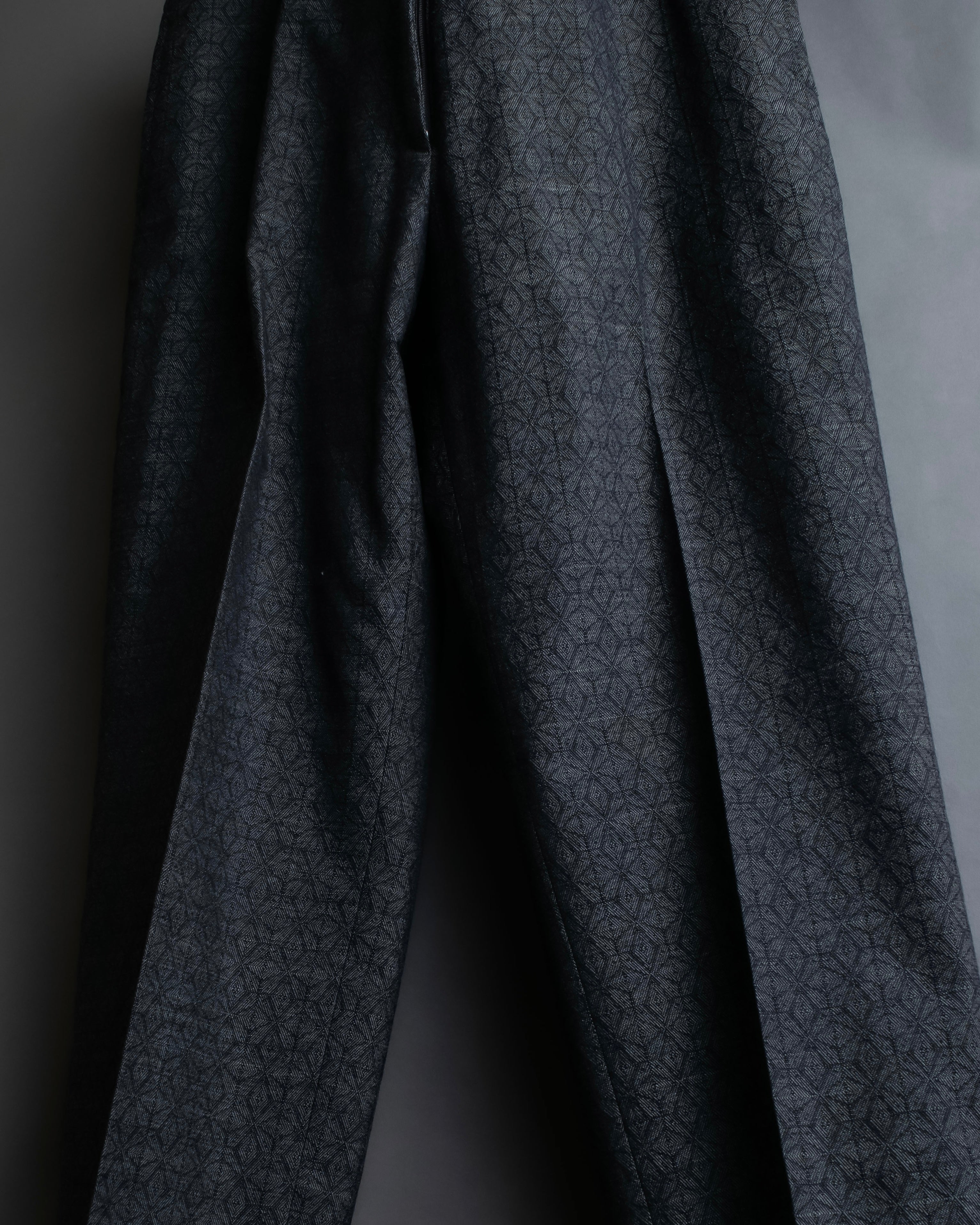 "Maison Martin Margiela" Geometric pattern high waist slim slacks