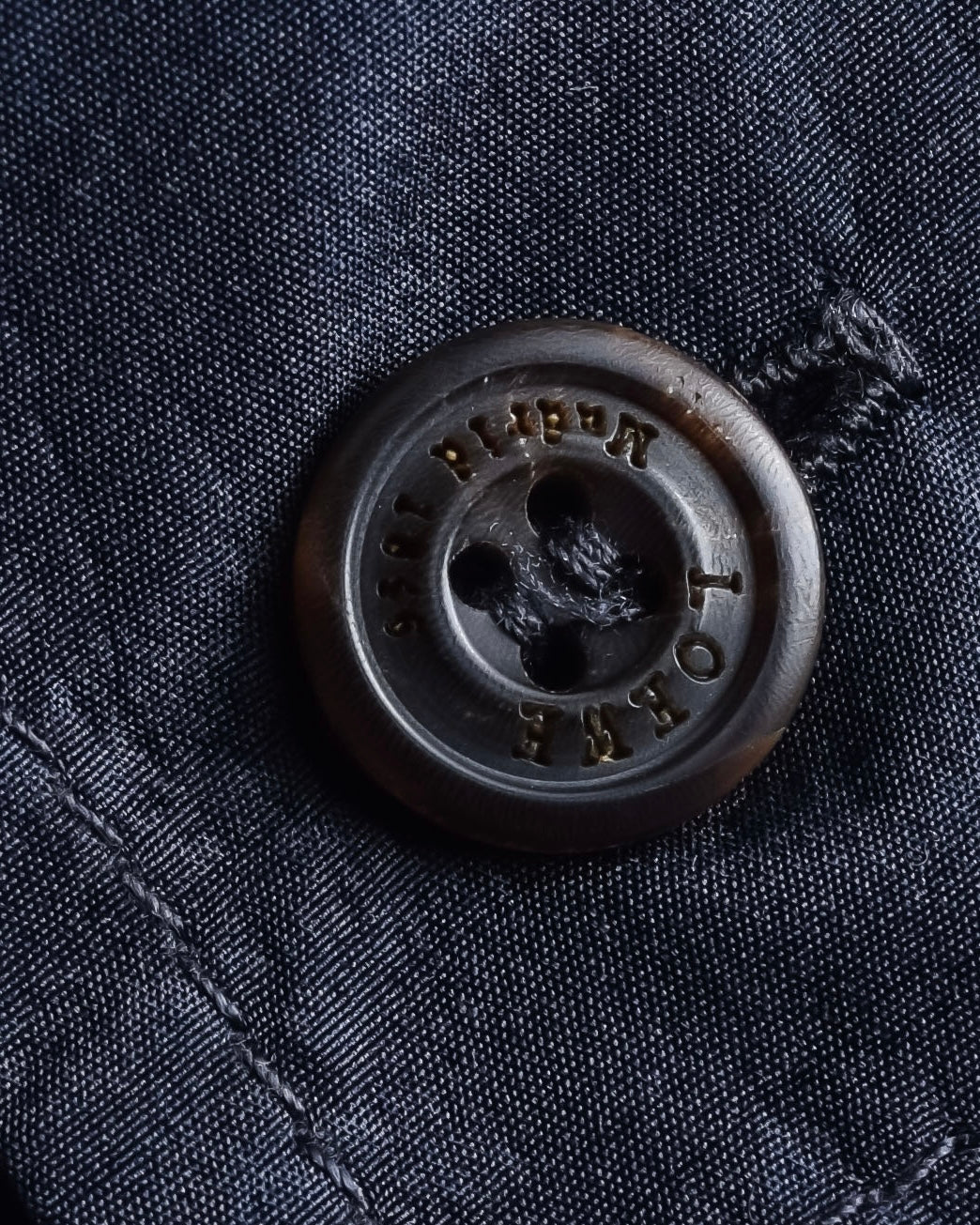 "LOEWE" 90's-00's Fly front silk shirt