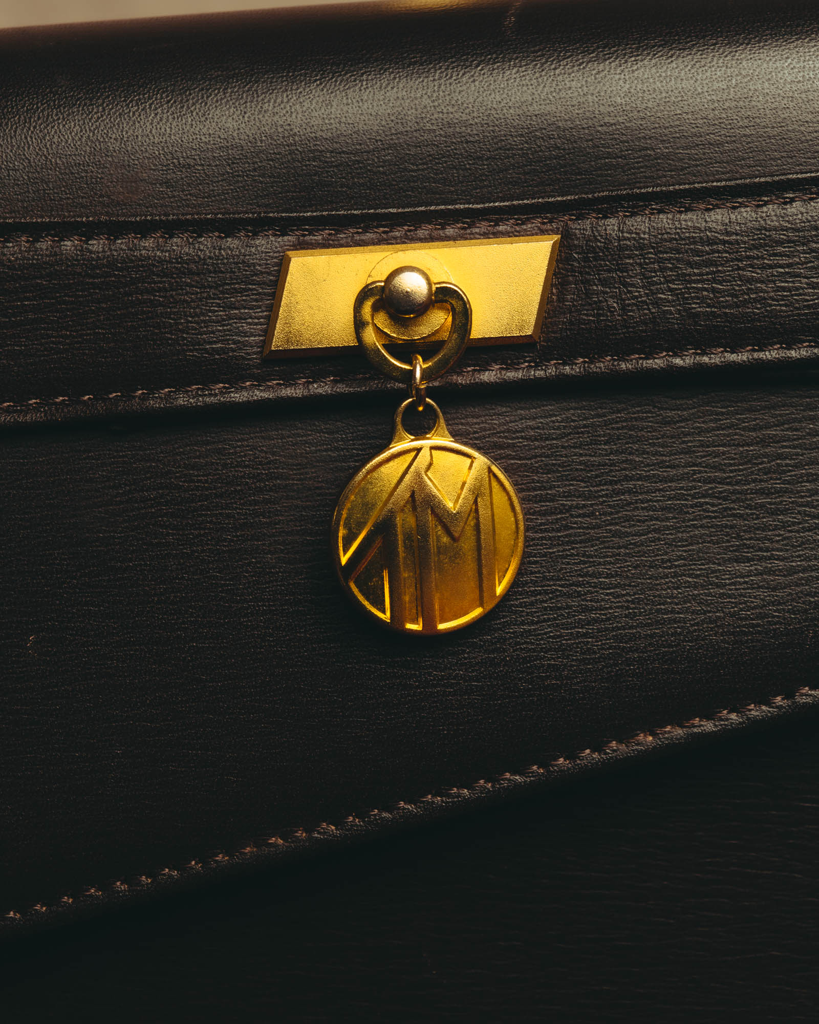 "Thierry Mugler" 80's-90's Architectural leather shoulder bag