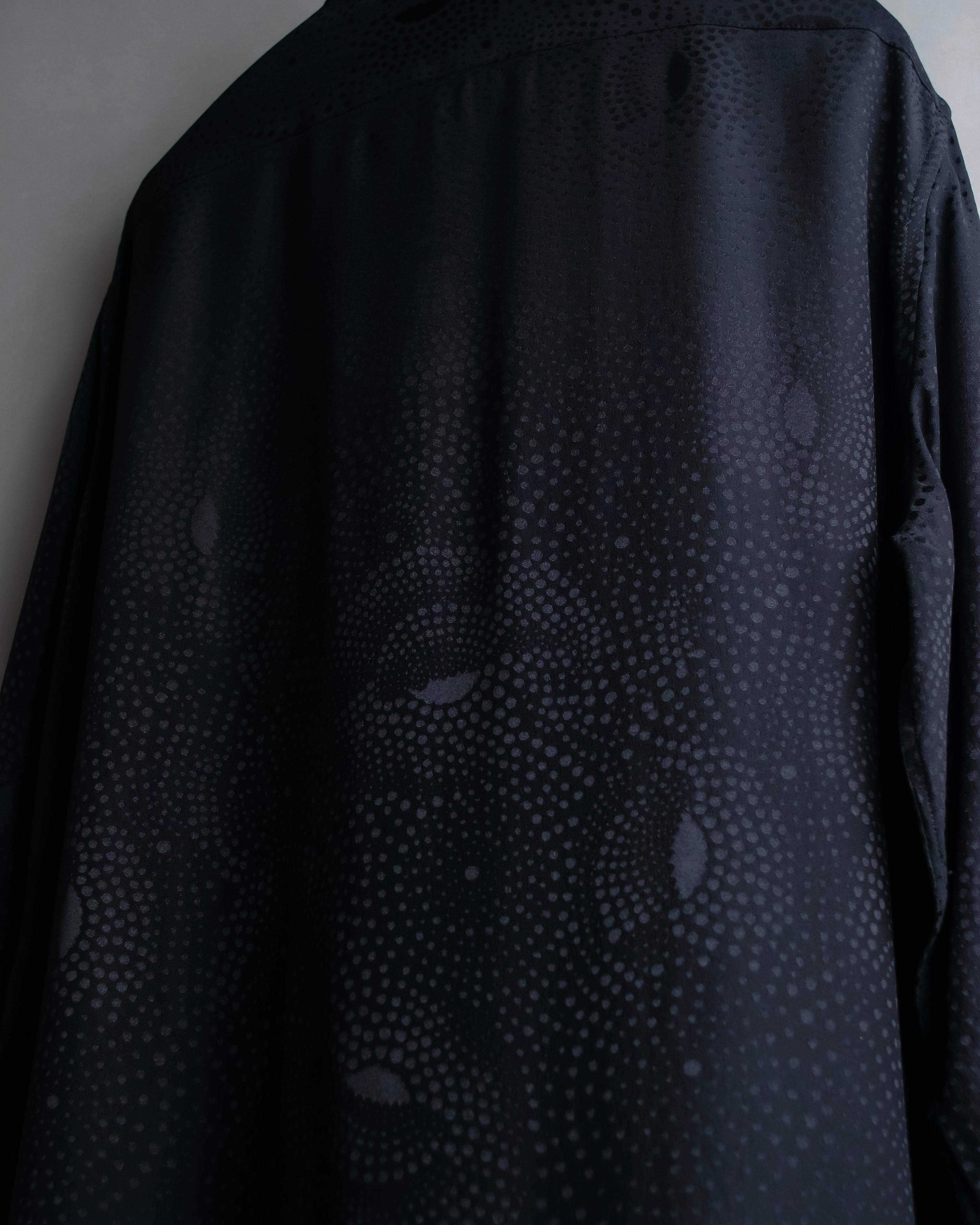 "Saint Laurent" Jacquard pattern silk satin shirt