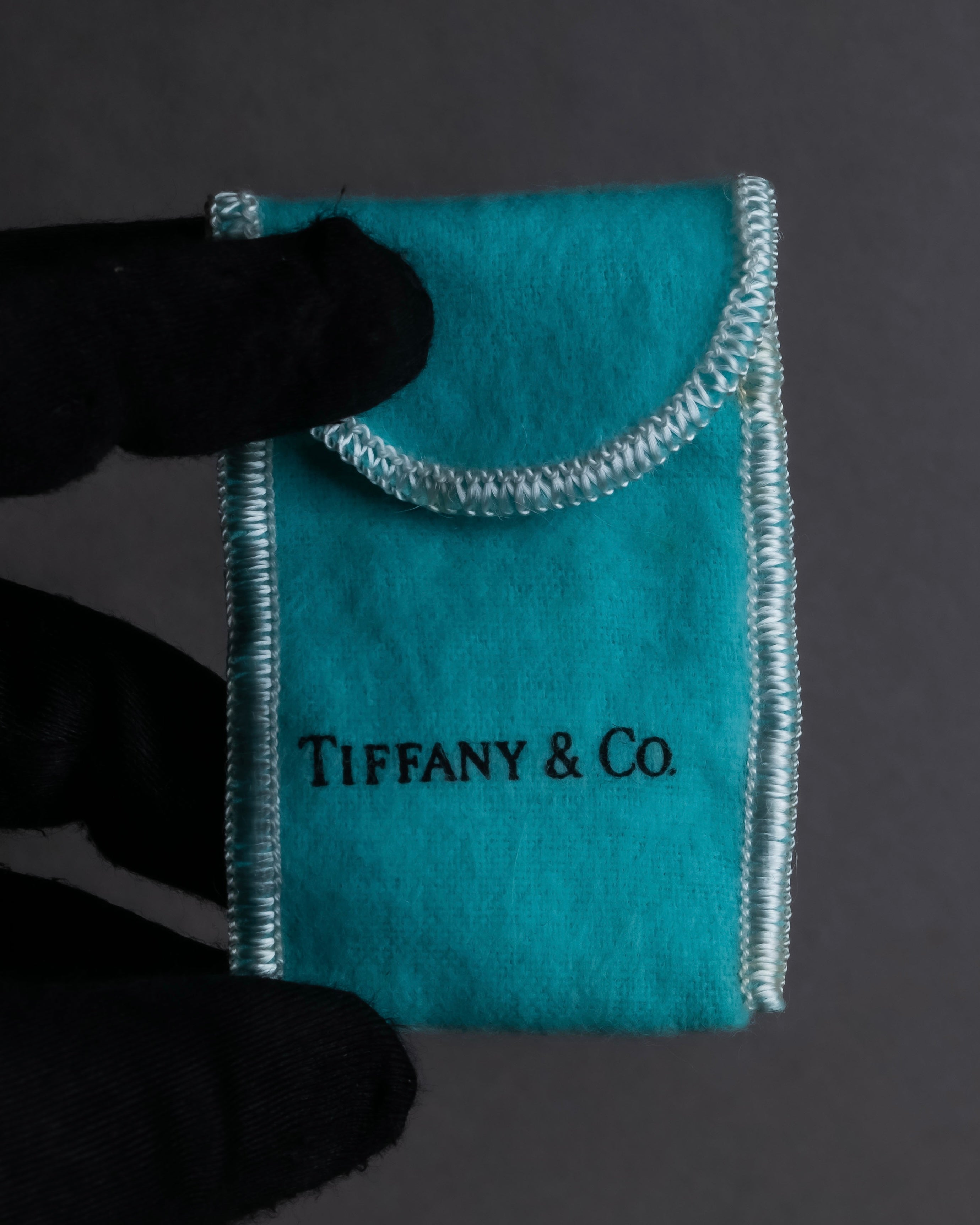 "Tiffany&Co" Double loving heart design silver ring