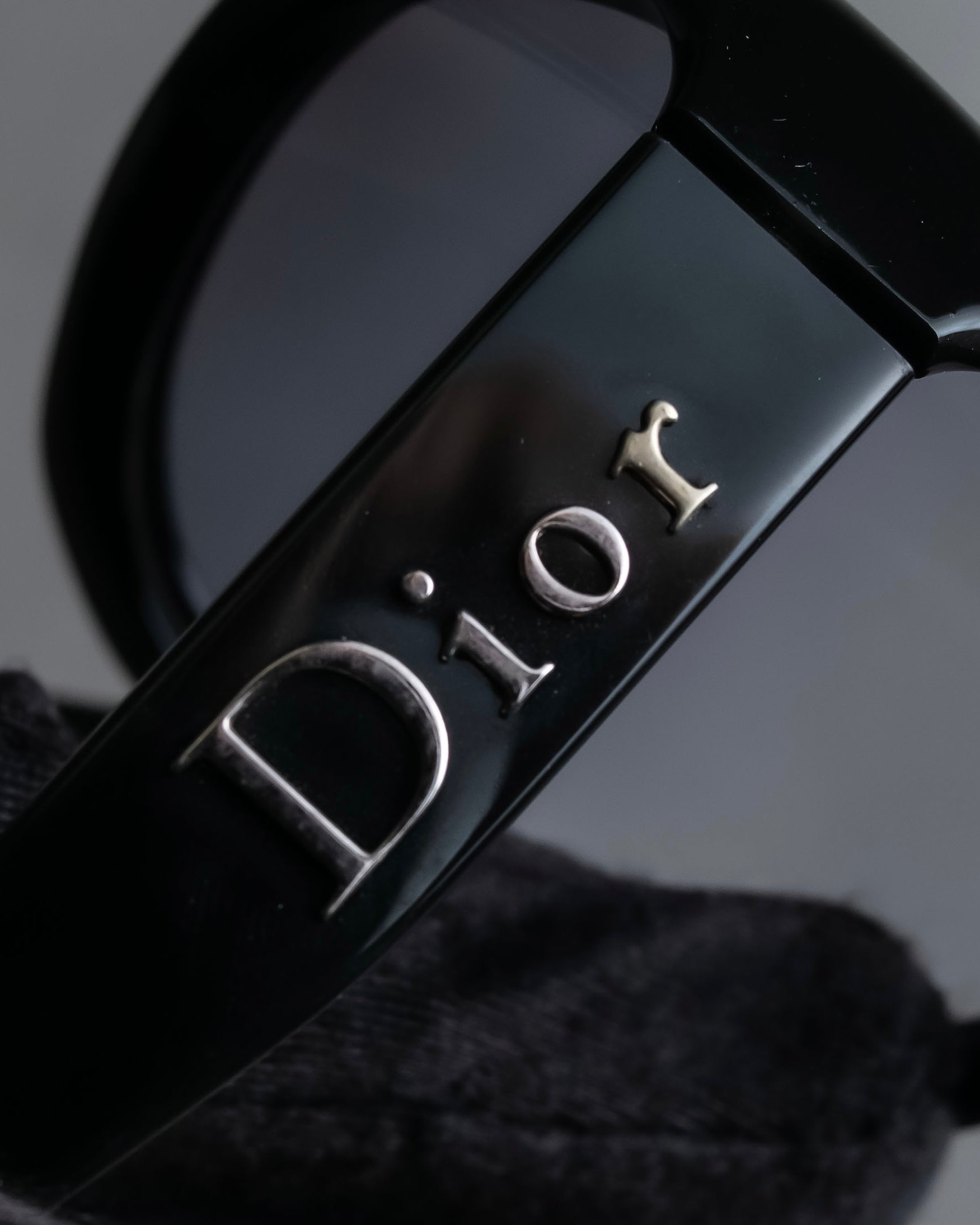 "Christian Dior" Black frame engraved logo sunglasses