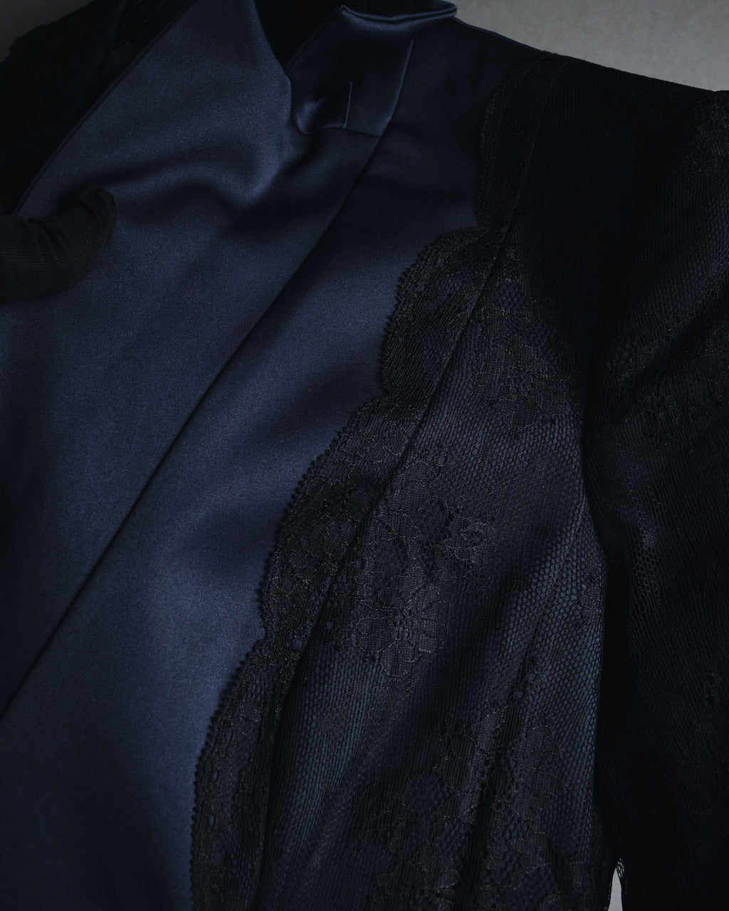 "ARMANI COLLEZIONI" Sheer lace layered tailored jacket