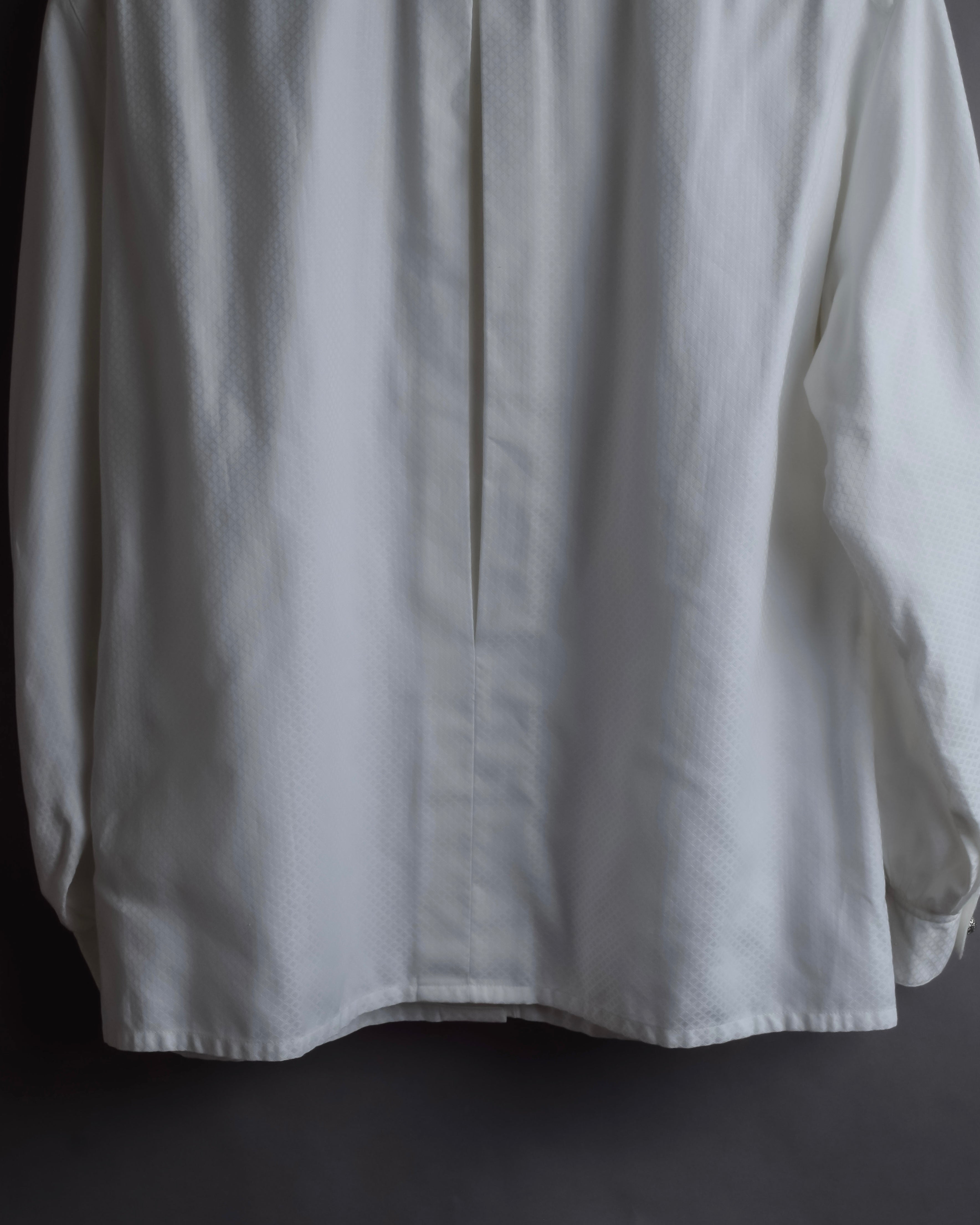 "Christian Dior" Diamond pattern woven metal button shirt