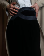 "GIORGIO ARMANI" Cross satin detail velvet straight skirt