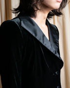 "ARMANI COLLEZIONI" Satin switched design velvet jacket