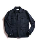 Ami alexandre mattiussi/ Work Detailed 4 Pockets Fly Front Jacket  Navy