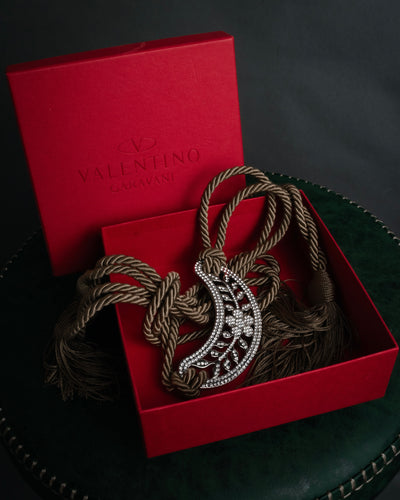 “VALENTINO GARAVANI” 2010’s Crystal embellished tassel cord belt