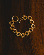 “CELINE” Late 80’s-early 90’s twisted rope circle link toggle bracelet