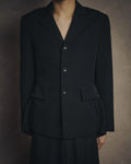 –SPECIAL– “tricot COMME des GARÇONS” 90’s belted sculptural tailored jacket