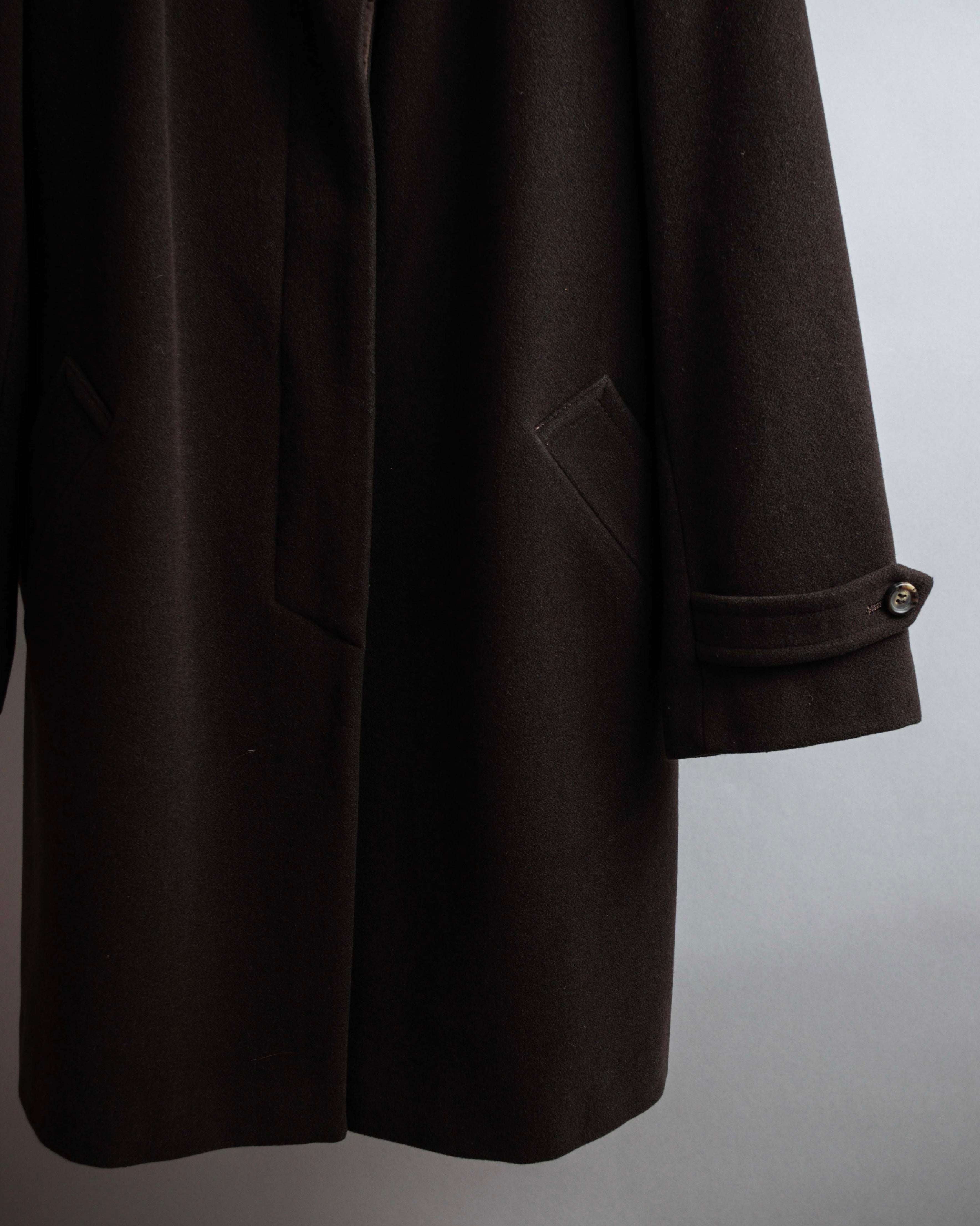 "VAL by VALENTINO" Military detailing hidden placket melton coat