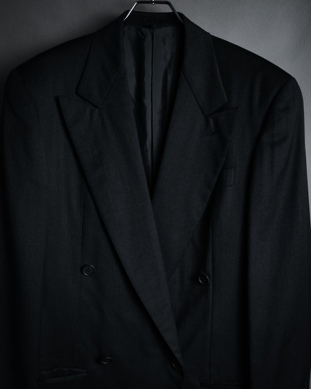 "GIORGIO ARMANI" 90’s draped double breasted suit set-up