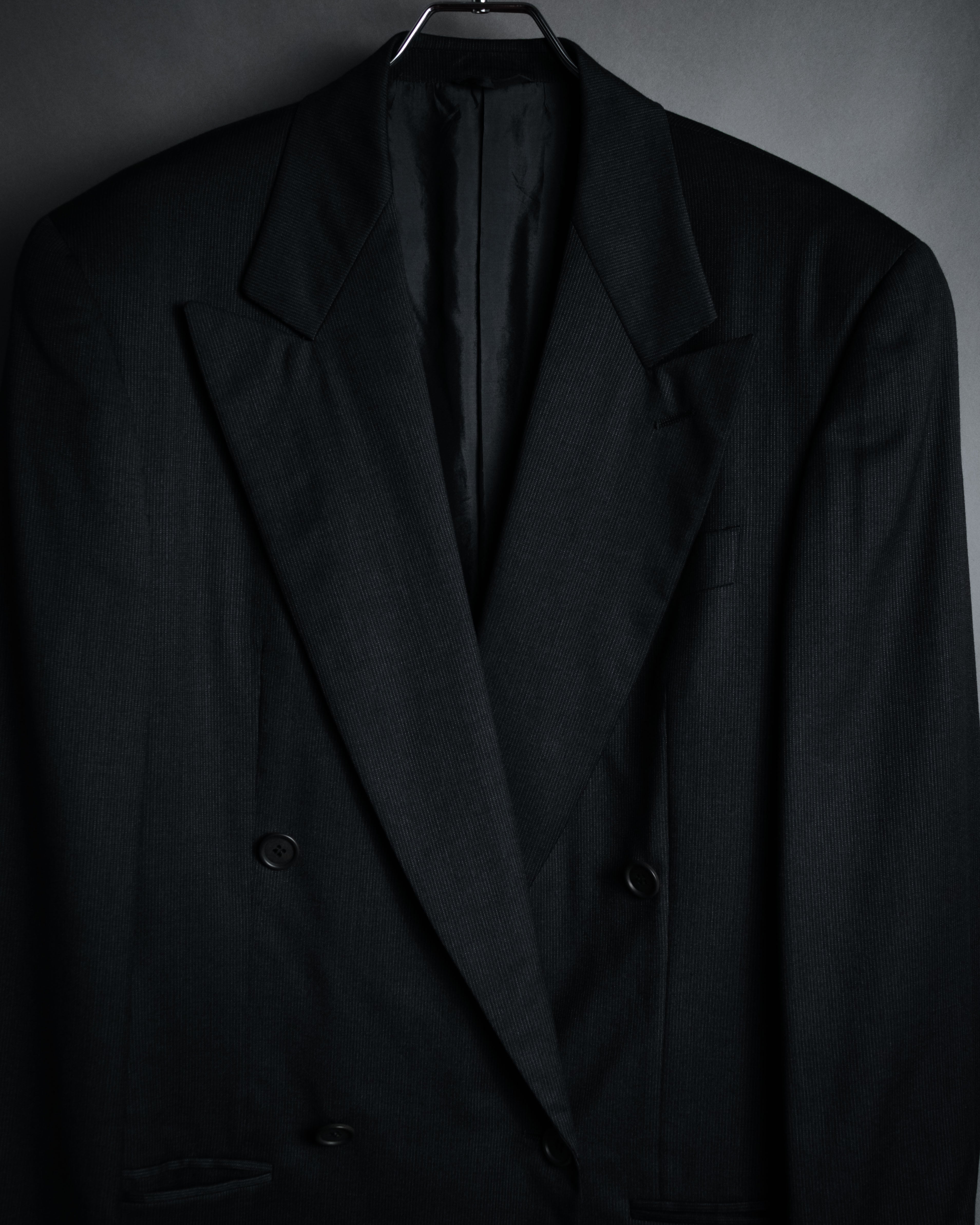 "GIORGIO ARMANI" 90’s draped double breasted suit set-up