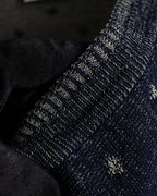 "Vintage abstract polka dot knit cardigan"