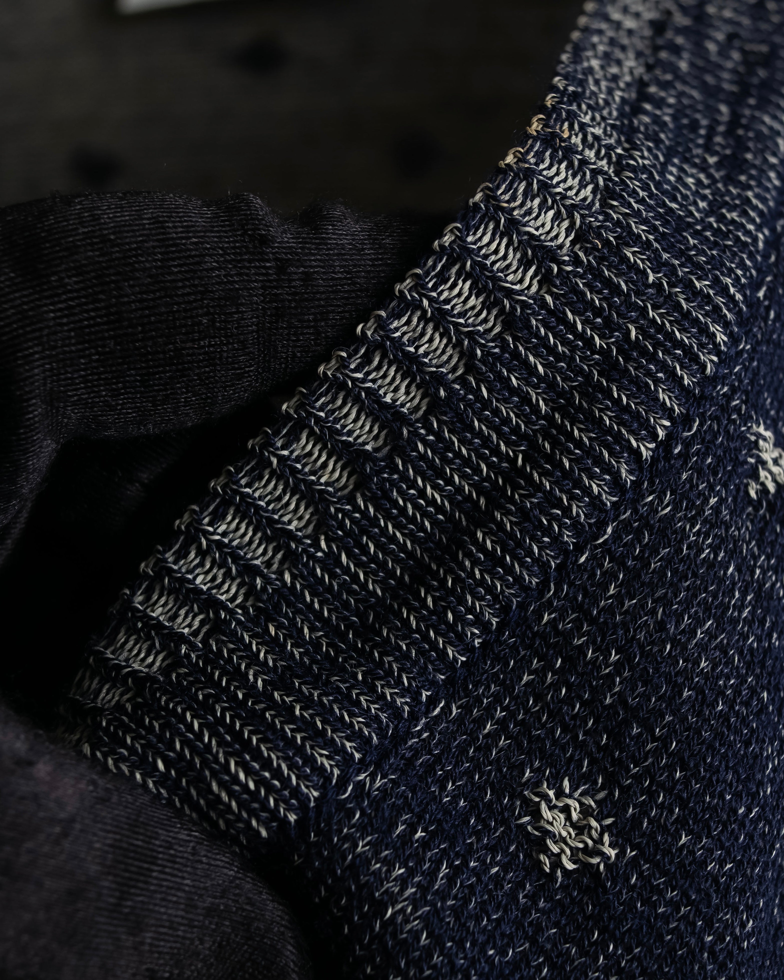 "Vintage abstract polka dot knit cardigan"