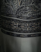 “HERMES” 1995–2005 Paisley botanical silk twill carré scarf