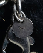 "Tiffany&Co" Multi-coloured stone motif silver bracelet