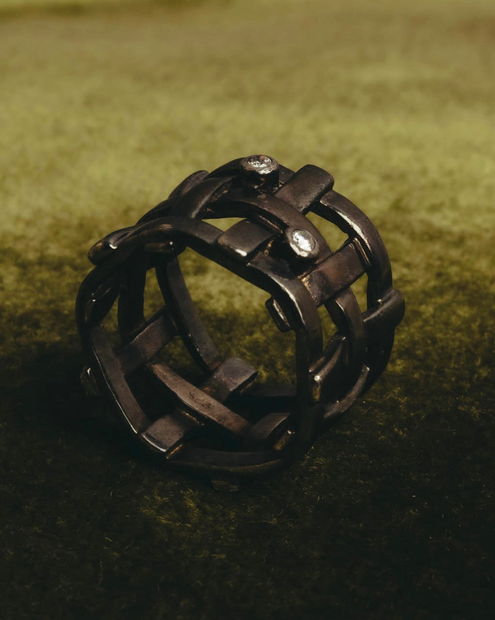 "Jean Paul Gaultier" 90's-00's Sculptural lattice silver ring