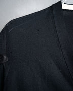 “CELINE” 2010’s Contrast placket wool silk cardigan