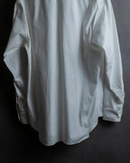 "HERMES" Yoke switching design white cotton shirt