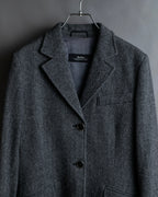 "Weekend Max Mara" Notch lapel tailored jacket & semi flared slacks herringbone set up