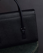 "BURBERRY" Saffiano leather mini boston bag