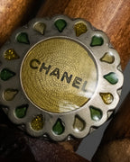 "CHANEL" 99AW Round top gorgeous design ring